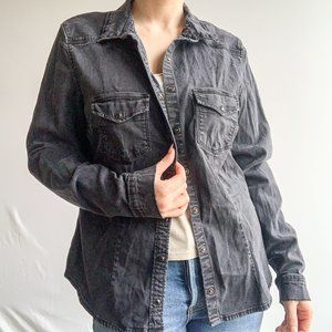 ✨ BLACK DENIM BUTTON DOWN ✨